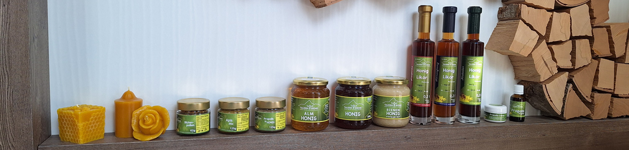 Honig, Bienenwachskerzen und mehr in unserem Hofladen TAUERNBIENE